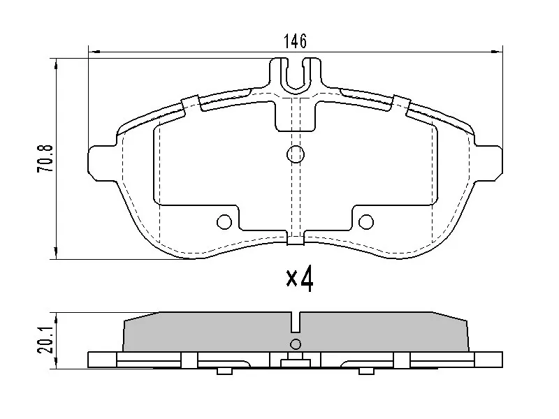 Колодки тормозные (Спереди) Mercedes-Benz C-Class 07-15 / E-Class 09-17 - Артикул STA0054200820 - Производитель Sat - Фото, Отзывы, Цены 