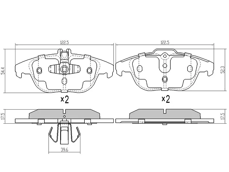 Колодки тормозные (Сзади) Mercedes-Benz C-Class 07-15 / E-Class 09-17 / GLK-Class 08-15 - Артикул STA0054204220 - Производитель Sat - Фото, Отзывы, Цены 