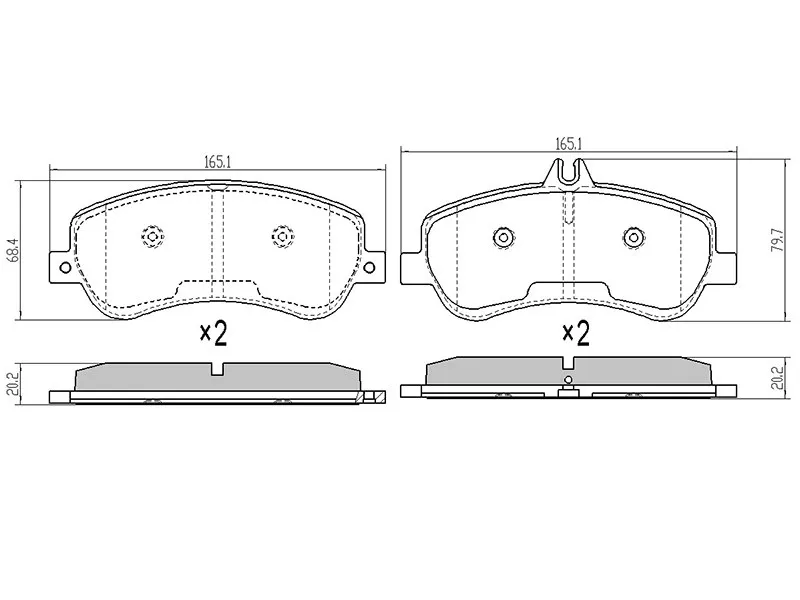 Колодки тормозные (Спереди) Mercedes-Benz GLK-Class 08-15 - Артикул STA0054204820 - Производитель Sat - Фото, Отзывы, Цены 