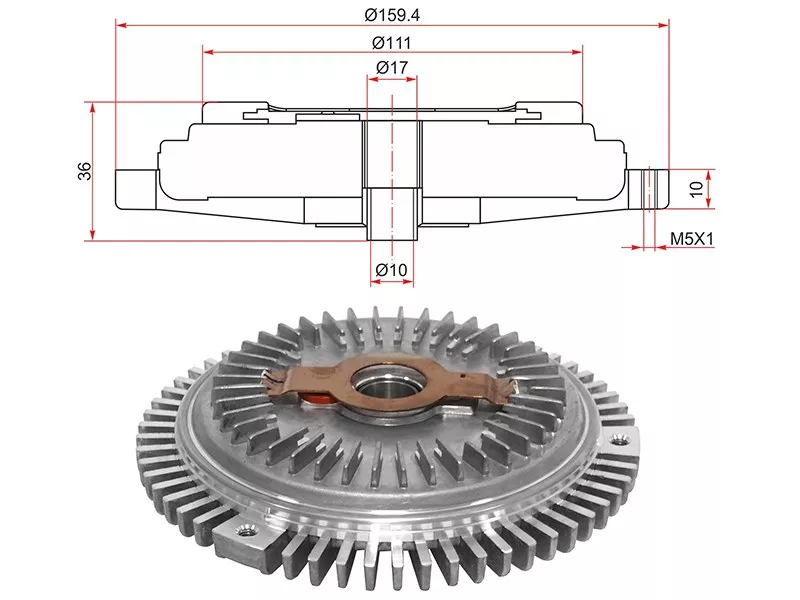 Вискомуфта Mercedes-Benz E-Class 95-03 / S-Class 91-99 - Артикул STA1032000622 - Производитель Sat - Фото, Отзывы, Цены 