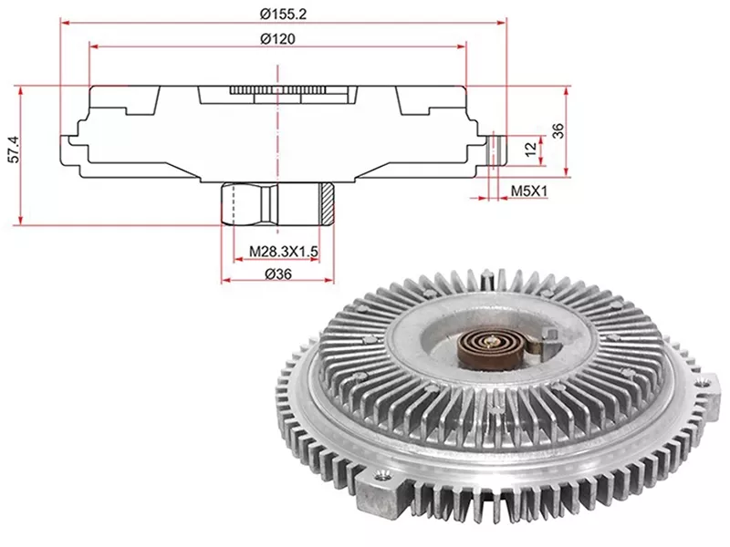 Вискомуфта Mercedes-Benz C-Class 93-01 / E-Class 84-03 - Артикул STA1112000422 - Производитель Sat - Фото, Отзывы, Цены 