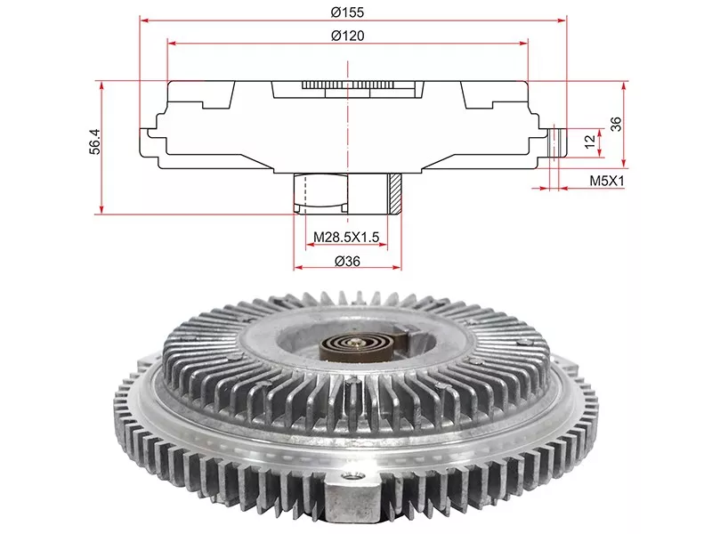 Вискомуфта -  для MERCEDES ML-CLASS