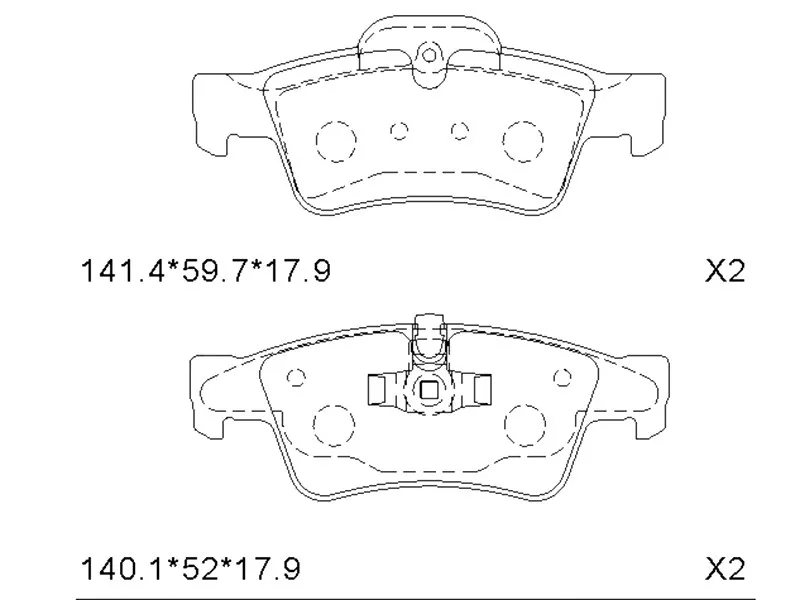Колодки тормозные задние (с 2000 года) -STA1644201520 Sat для MERCEDES G-CLASS