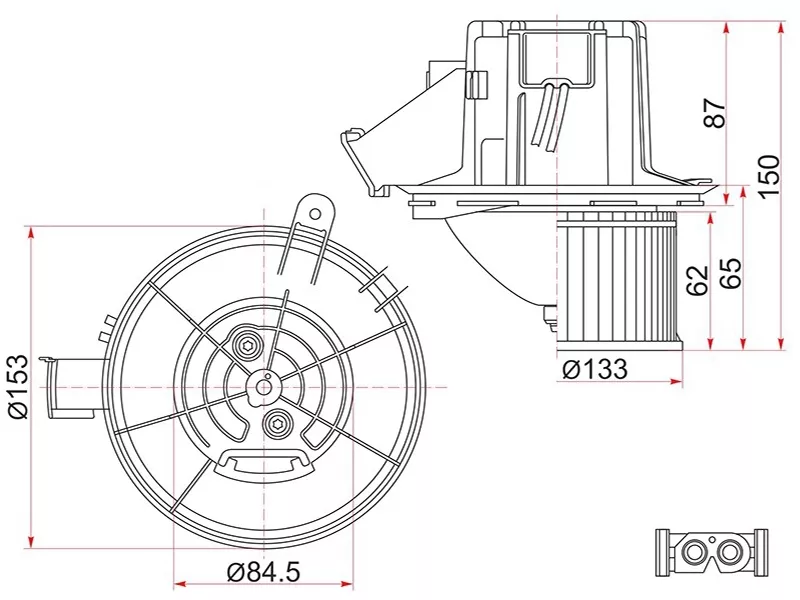 Мотор отопителя салона (Левый руль) Mercedes-Benz C-Class 07-15 / E-Class 09-17 - Артикул STA2048200008 - Производитель Sat - Фото, Отзывы, Цены 
