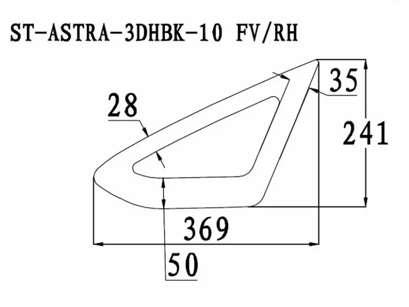 Стекло форточки (Спереди/ Справа/ Цвет зеленый) Opel Astra GTC 09-15 - Артикул STASTRA3DHBK10FVRH - Производитель Sat - Фото, Отзывы, Цены 