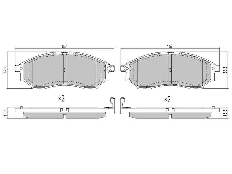 Колодки тормозные (Спереди) Infiniti FX35 02-08 / Nissan Murano 02-16 - Артикул STAY040NS034 - Производитель Sat - Фото, Отзывы, Цены 