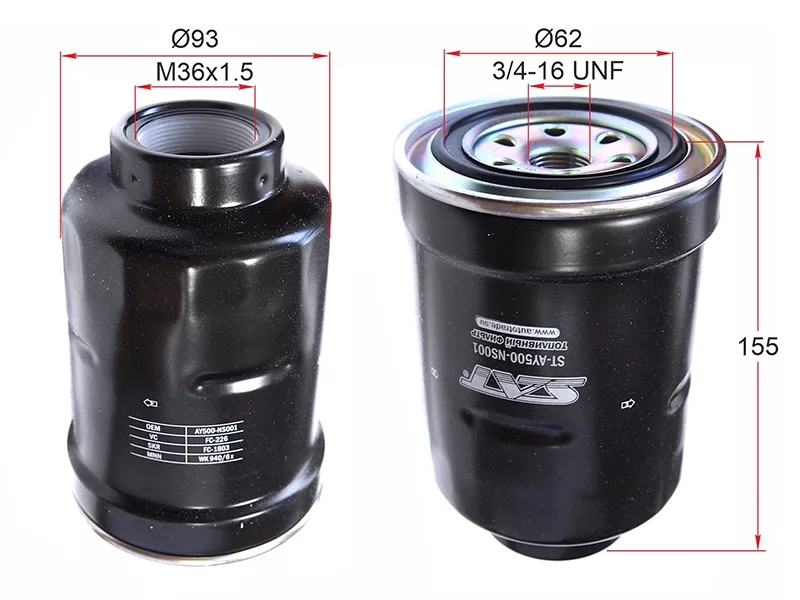 Фильтр топливный NISSAN WINGROAD/AD 99-03/ ALMERA CD20, YD22DDT/ELGRAND- дизель - Артикул STAY500NS001 - Производитель Sat - Фото, Отзывы, Цены 