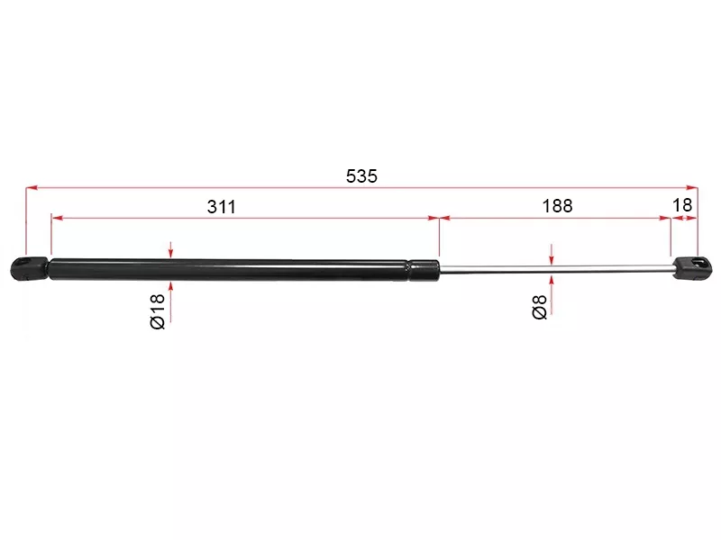 Амортизатор крышки багажника (на стекло) -STBHE790020 Sat для LAND ROVER RANGE ROVER SPORT