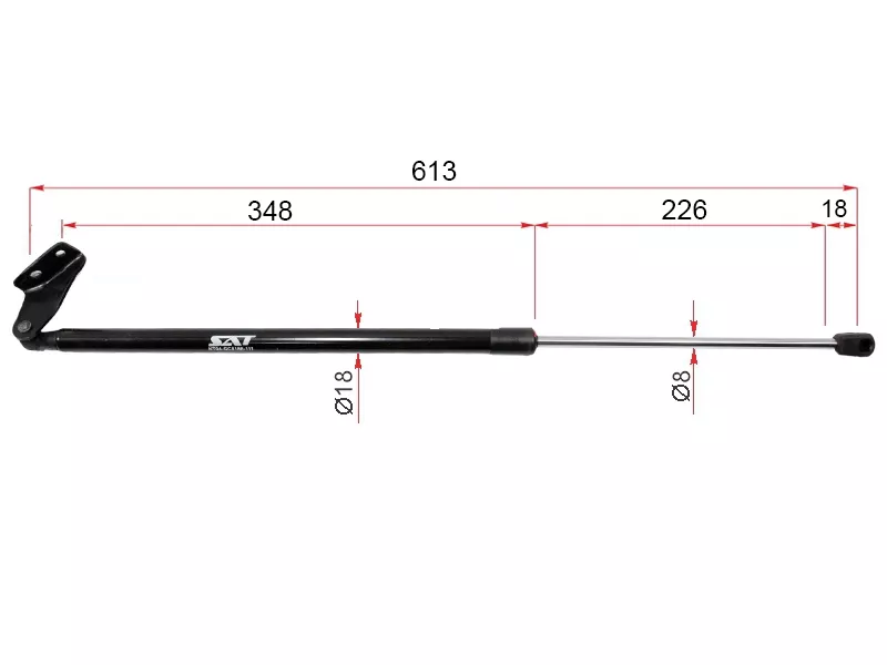 Амортизатор крышки багажника правый (хэтчбек) -STBHN962620 Sat для MAZDA 3 (AXELA), MAZDA 6 (ATENZA)
