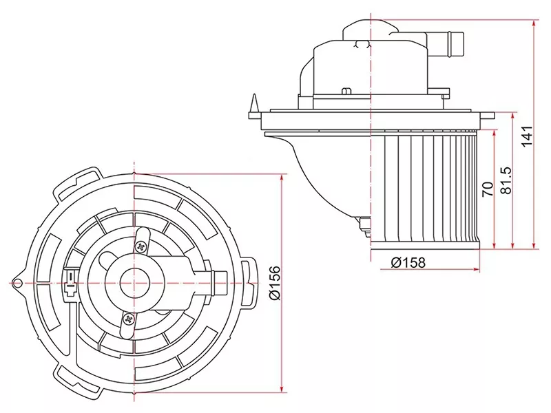 Мотор отопителя салона (Левый руль) Mazda 3 03-09 / 5 04-11 - Артикул STBP4K61B10 - Производитель Sat - Фото, Отзывы, Цены 