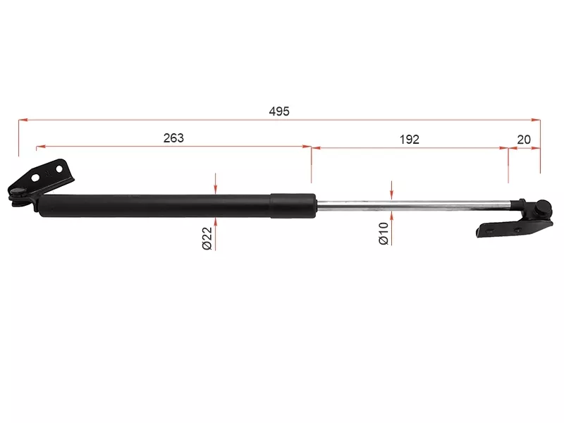 Амортизатор крышки багажника Mazda Premacy 99-05 (Справа) - Артикул STC10062620D - Производитель Sat - Фото, Отзывы, Цены 