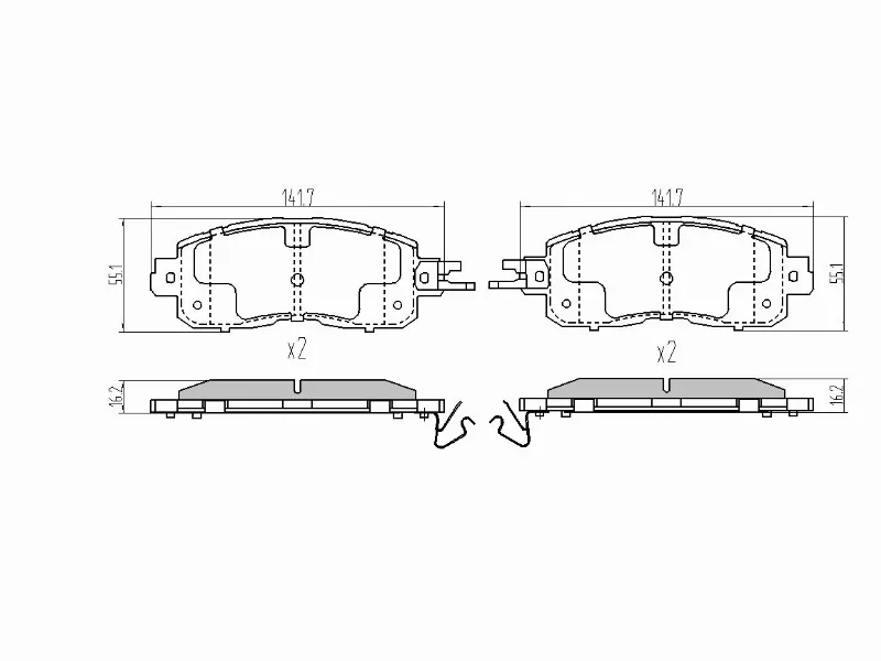 Колодки тормозные (Спереди) Nissan Leaf 09-17 / Teana 14-20 / Altima 12-18 - Артикул STD10603TA0B - Производитель Sat - Фото, Отзывы, Цены 