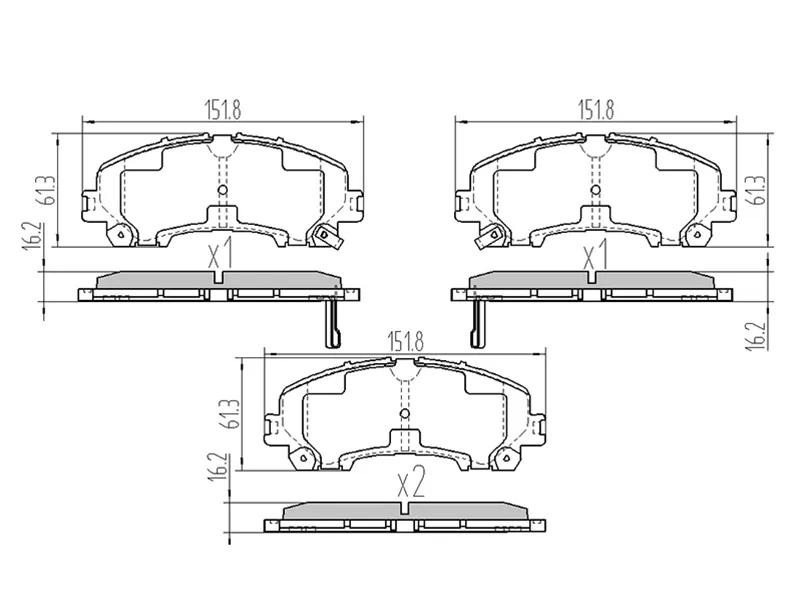Колодки тормозные (Спереди) Nissan X-Trail 13-22 / Infiniti EX25 11-13 - Артикул STD10604CC0A - Производитель Sat - Фото, Отзывы, Цены 