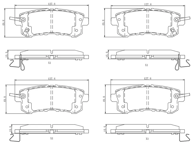 Колодки тормозные задние -STD40601LB8E Sat для NISSAN PATROL