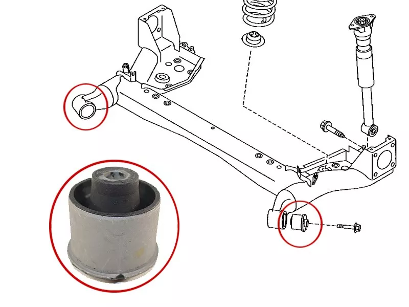 Сайлентблок балки Mazda Demio 07-14 / 2 07-15 - Артикул STD65128460 - Производитель Sat - Фото, Отзывы, Цены 