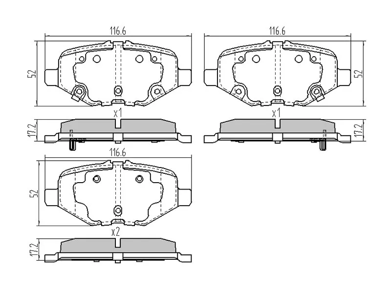 Колодки тормозные задние -STDG1Z2200C Sat для FORD EXPLORER