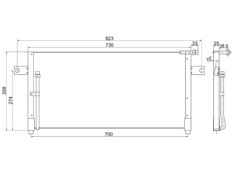 Радиатор кондиционера Nissan Patrol 87-97 / Safari 87-97 - Артикул STDT723940 - Производитель Sat - Фото, Отзывы, Цены 