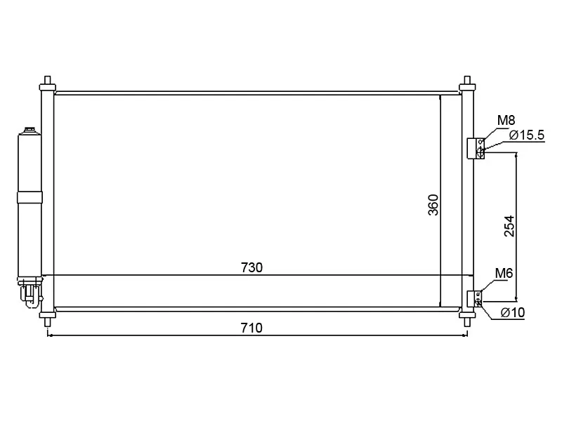 Радиатор кондиционера Nissan X-Trail 00-07 - Артикул STDTU13940 - Производитель Sat - Фото, Отзывы, Цены 