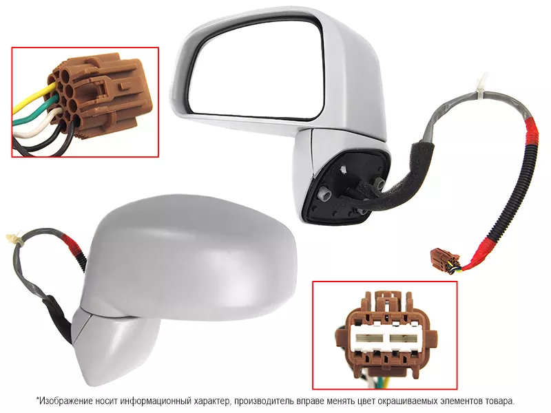 Зеркало левое (электрическое, с подогревом) -STDTW5940B2 Sat для NISSAN TIIDA