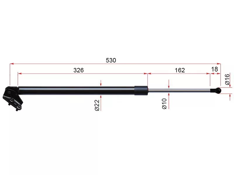 Амортизатор крышки багажника левый -STEG2163620C Sat для MAZDA CX-7