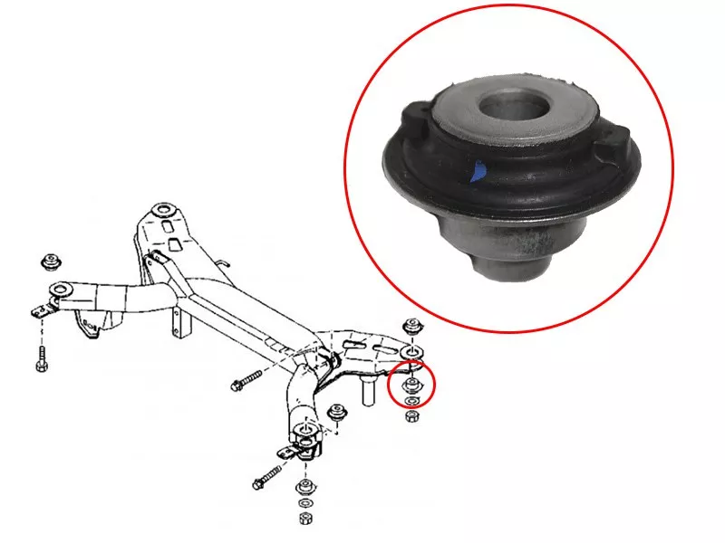 Сайлентблок балки Mazda 6 02-12 / 6 MPS 05-07 - Артикул STGJ6A2889Y - Производитель Sat - Фото, Отзывы, Цены 