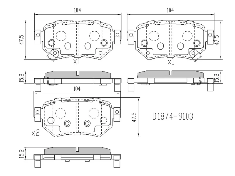 Колодки тормозные (Сзади) Mazda 6 12- / Atenza 12 - Артикул STGMY02643ZA - Производитель Sat - Фото, Отзывы, Цены 