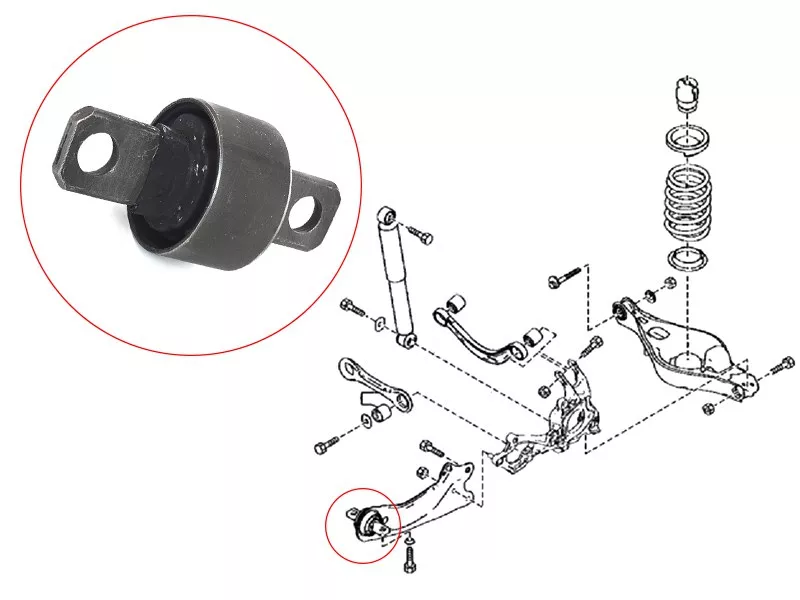 Сайлентблок рычага Mazda 6 07-12 / Atenza 07-12 - Артикул STGS1D28250CBU - Производитель Sat - Фото, Отзывы, Цены 