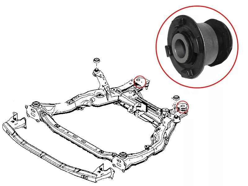 Сайлентблок подрамника Mazda 6 07-12 / Atenza 07-12 - Артикул STGS1D3480XHBR - Производитель Sat - Фото, Отзывы, Цены 