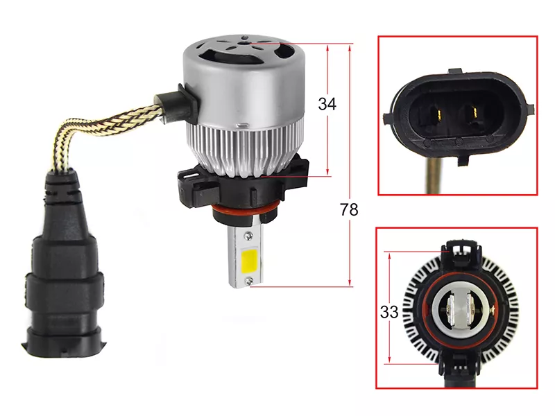 Лампа (H16/ LED/ Комплект/ 36W 3800LM (евро цоколь)) - Артикул STH16LED - Производитель Sat - Фото, Отзывы, Цены 
