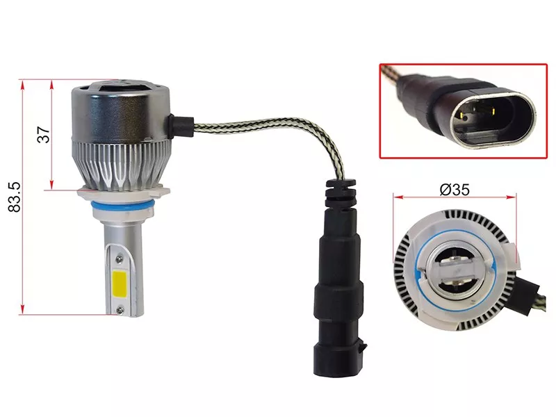 Лампа (HB4/ LED/ Комплект/ 36W 3800LM) - Артикул STHB4LED - Производитель Sat - Фото, Отзывы, Цены 