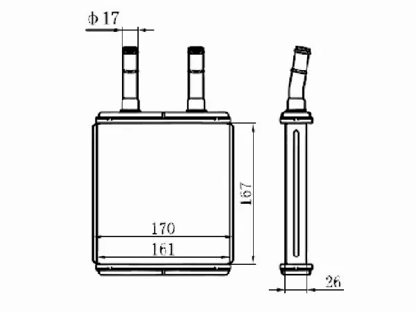 Радиатор отопителя салона Hyundai Accent 94-12 / Getz 02-11 - Артикул STHN043950 - Производитель Sat - Фото, Отзывы, Цены 