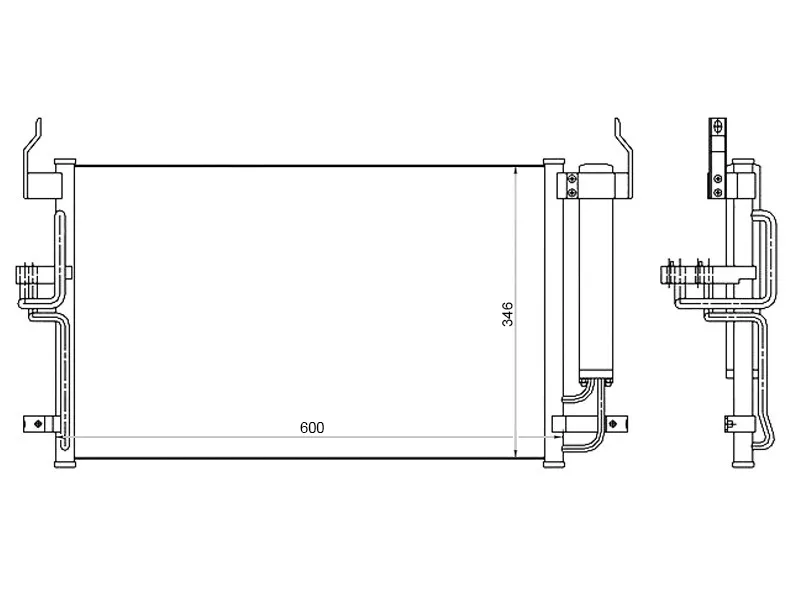 Радиатор кондиционера Hyundai Elantra 00-09 / Coupe 02-09 - Артикул STHN273940 - Производитель Sat - Фото, Отзывы, Цены 