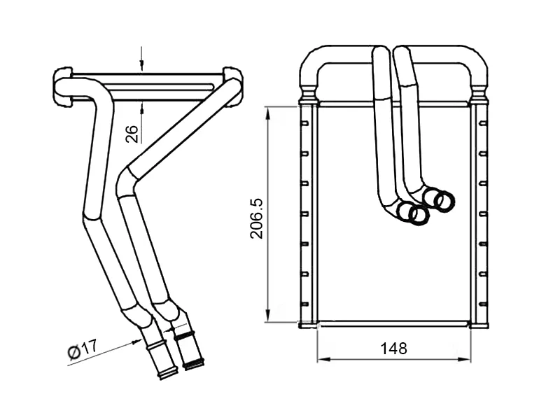Радиатор отопителя салона  № -STHN50395A0 Sat для HYUNDAI TUCSON