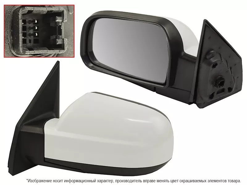 Зеркало Hyundai Tucson 04-09 (Слева/ Регулировка/ 3 контакта) - Артикул STHN509402 - Производитель Sat - Фото, Отзывы, Цены 