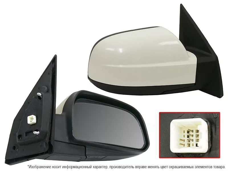 Зеркало Hyundai Tucson 04-09 (Справа/ Обогрев/ Регулировка/ 5 контактов) - Артикул STHN50940A1 - Производитель Sat - Фото, Отзывы, Цены 