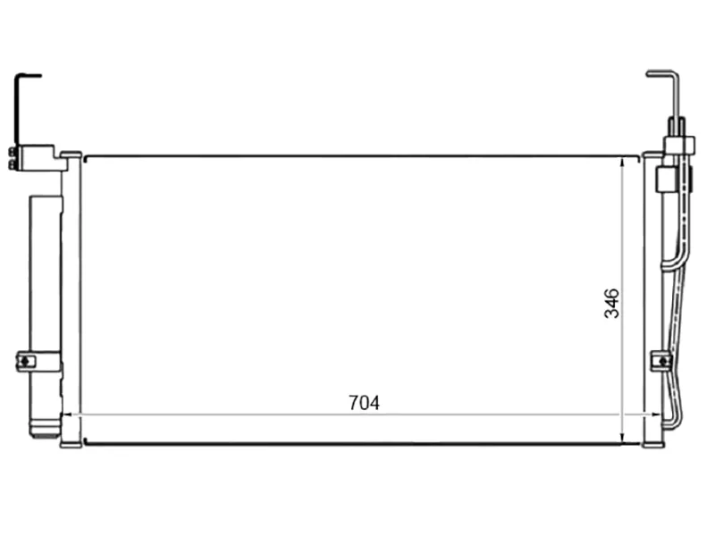 Радиатор кондиционера Hyundai Santa Fe 00-06 / Santa Fe Classic 07-13 - Артикул STHN653940 - Производитель Sat - Фото, Отзывы, Цены 