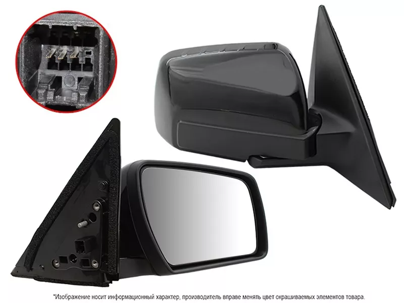 Зеркало Kia Soul 08-11 (Справа/ Обогрев/ Регулировка/ 5 контактов) - Артикул STKA159401 - Производитель Sat - Фото, Отзывы, Цены 