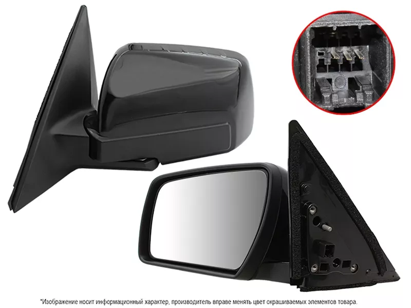 Зеркало Kia Soul 08-11 (Слева/ Обогрев/ Регулировка/ 5 контактов) - Артикул STKA159402 - Производитель Sat - Фото, Отзывы, Цены 