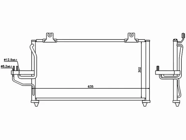 Радиатор кондиционера Kia Sephia 96-04 / Shuma 97-01 - Артикул STKA403940 - Производитель Sat - Фото, Отзывы, Цены 