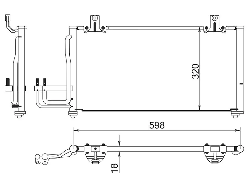 Радиатор кондиционера Kia Spectra 00-11 / Sephia 96-04 - Артикул STKA40394A0 - Производитель Sat - Фото, Отзывы, Цены 