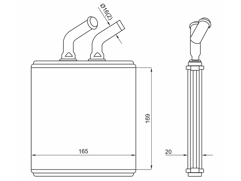 Радиатор отопителя салона KIA RIO 00-05 - Артикул STKA45395A0 - Производитель Sat - Фото, Отзывы, Цены 
