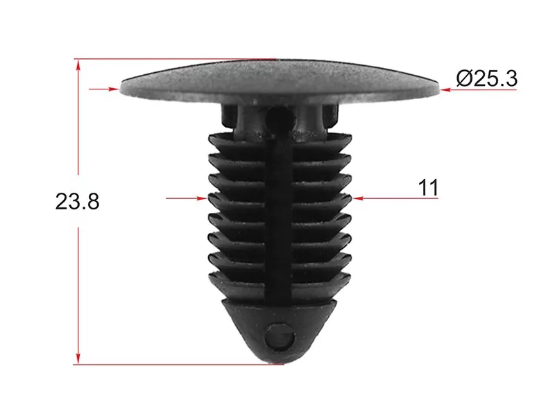 Клипса бампера GM (Продажа по 10шт) - Артикул STKE186 - Производитель Sat - Фото, Отзывы, Цены 