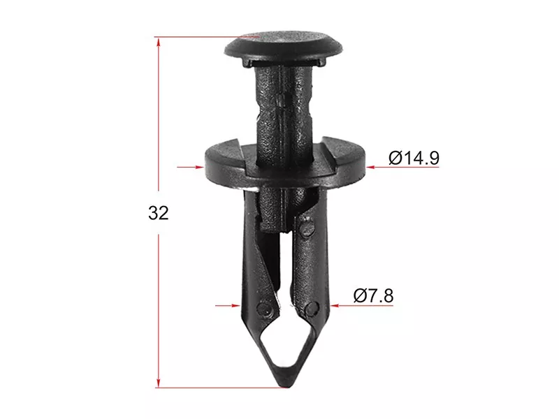 Клипса решетки радиатора GM/FORD (Продажа по 10шт) - Артикул STKE218 - Производитель Sat - Фото, Отзывы, Цены 