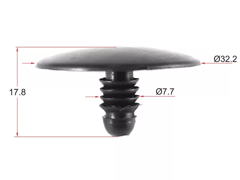 Клипса кузова GM (Продажа по 10шт) - Артикул STKE330 - Производитель Sat - Фото, Отзывы, Цены 