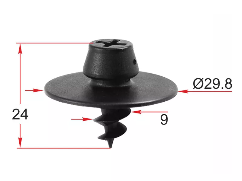 Клипса молдинга VAG (Продажа по 10шт) - Артикул STKE384 - Производитель Sat - Фото, Отзывы, Цены 