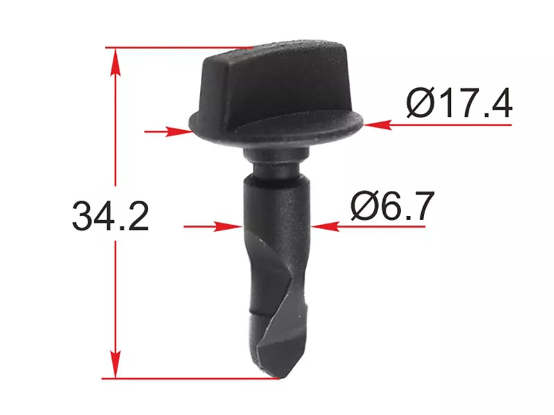 Клипса обшивки кузова VAG (Продажа по 10шт) - Артикул STKE386 - Производитель Sat - Фото, Отзывы, Цены 