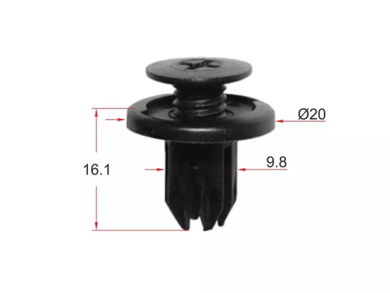 Клипса крепежная SAT ST-KJ-048 (Продажа по 10шт) - Артикул STKJ048 - Производитель Sat - Фото, Отзывы, Цены 