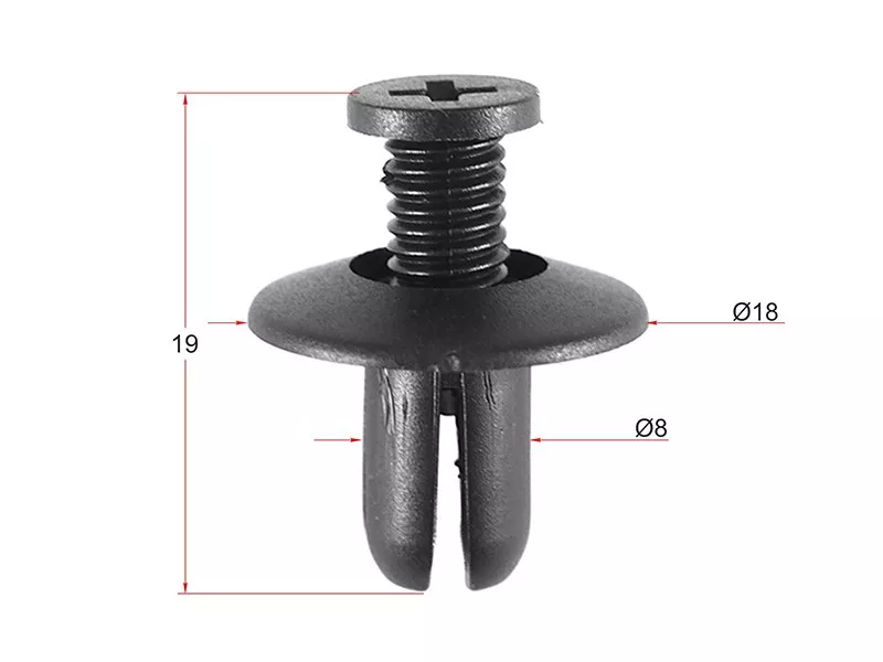 Клипса универсальная (Продажа по 10шт) - Артикул STKJ1042 - Производитель Sat - Фото, Отзывы, Цены 