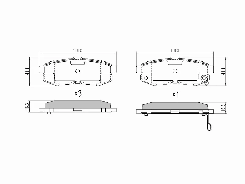 Колодки тормозные задние -STLEY42643ZA Sat для MAZDA MPV