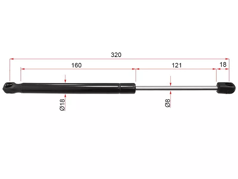 Амортизатор капота Land Rover Freelander 06-14 (Справа=Слева) - Артикул STLR001773 - Производитель Sat - Фото, Отзывы, Цены 